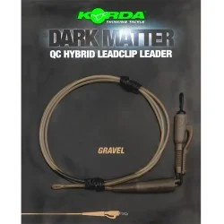 Zestaw z bezpiecznym klipsem Korda Dark Matter QC Hybrid Leadclip Leader 50cm/18,1kg, Gravel Sprawdź teraz