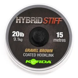 Plecionka przyponowa Korda Hybrid Stiff 9,1kg/15m, Gravel Brown Bezpieczna płatność