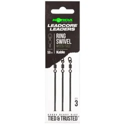 Przypon Korda Kable Leadcore Leader Ring Swivel 50cm, Weed/Silt (3szt.) Kup online