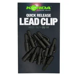 Tani Bezpieczny klips Korda Quick Release Lead Clip Weed/Silt (10szt.)