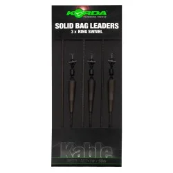 Dostępne od ręki Przypon Korda Solid Bag Leaders Weed/Silt 50lb (3szt.)