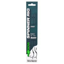 Wysoka jakość Przypon Korda Spinner Rig Spinner Barbless 11,3kg (2szt.)