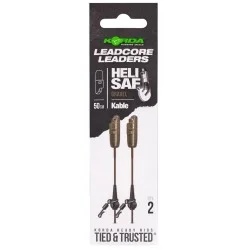 Zestaw helikopterowy Korda Kable Leadcore Leader Heli-Safe 50cm, Gravel (2szt.) Cena promocyjna