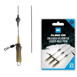 Zestaw helikopterowy Nash Cling On Unleaded Helicopter Leader 75cm/40lb (3szt.) Bezpieczne zakupy