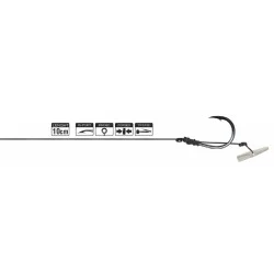 Przypon Traper Hikara Method Feeder Select Quick Black Chrome 10cm/25lb (5szt.) Ograniczona ilość