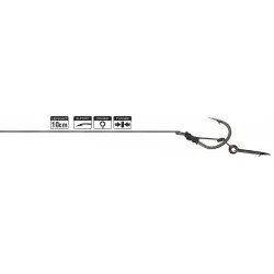 Super okazja Przypon Traper Hikara Method Feeder Classic Bayonet Black Chrome 10cm/25lb (5szt.)